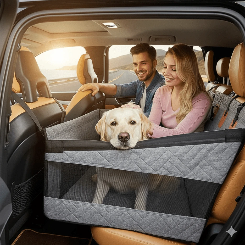 PUPPPROTECTOR Plus – Waterproof Memory Foam Car Seat Mat for Dogs by BowLift