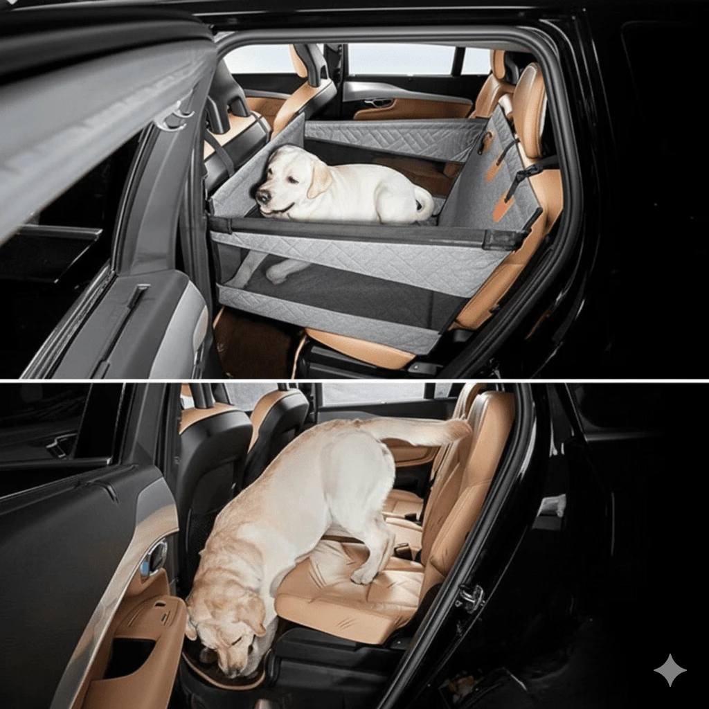 PUPPPROTECTOR Plus – Waterproof Memory Foam Car Seat Mat for Dogs by BowLift