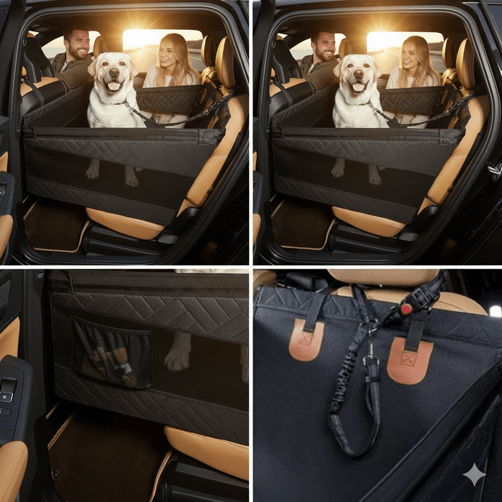 PUPPPROTECTOR Plus – Waterproof Memory Foam Car Seat Mat for Dogs by BowLift