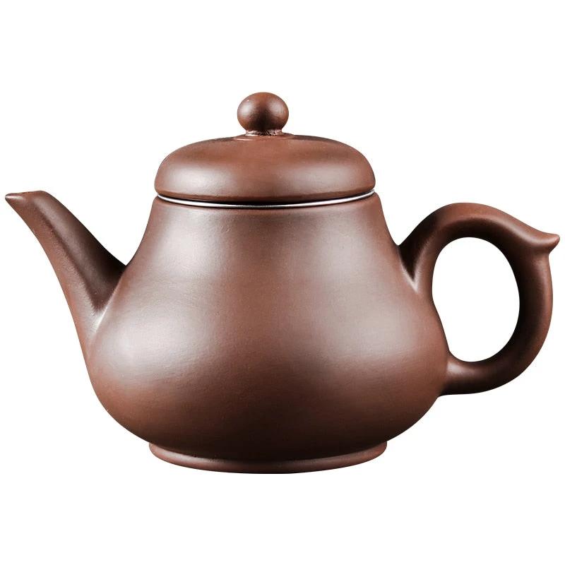 Purple Clay Teapot Single Pot with Built-in Stainless Steel Filter by Bowlift