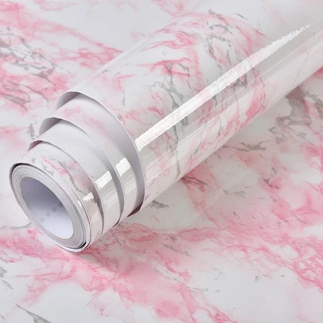 PVC Solid Vinyl Marble Wallpaper Waterproof Self-adhesive Wallpaper by Bowlift