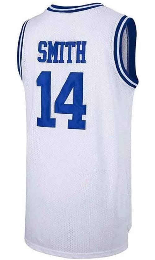 Smith Jersey #14 Bel-Air Academy Basketball Sewn White by My store basketball