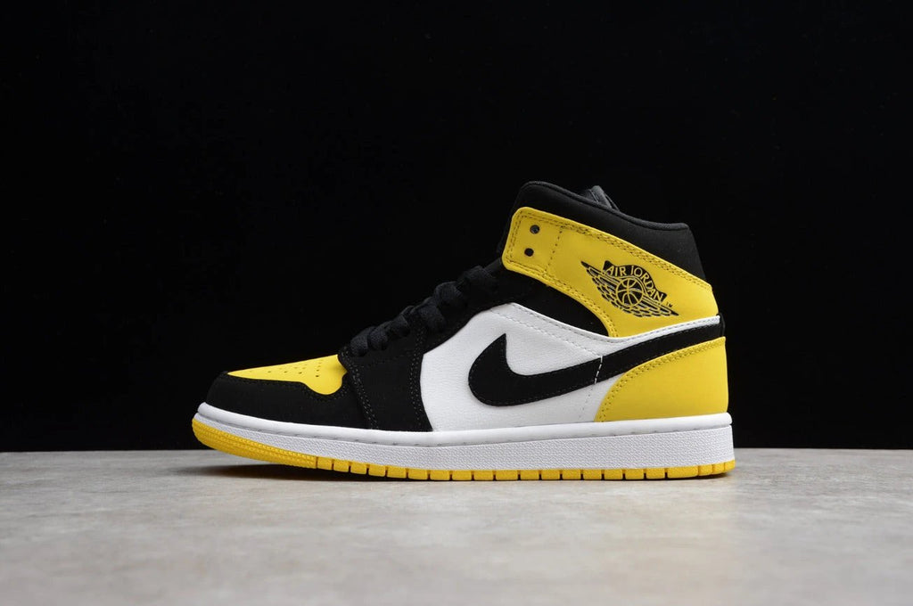 Air Jordan 1 Mid Toe Black And Yellow by Air Jordan