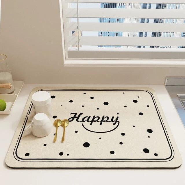 Quick Drying Kitchen Absorbent Drained Placemat Drying Mat for Table by Bowlift