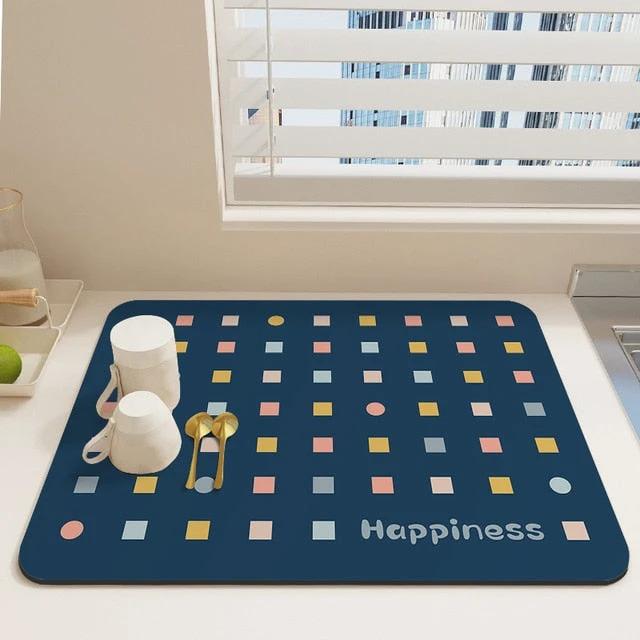Quick Drying Kitchen Absorbent Drained Placemat Drying Mat for Table by Bowlift