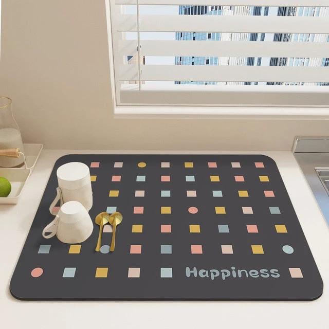 Quick Drying Kitchen Absorbent Drained Placemat Drying Mat for Table by Bowlift