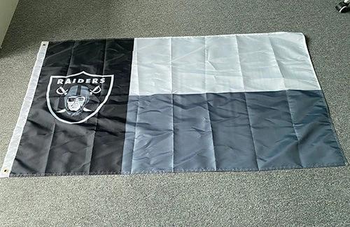 custom Las Vegas Raiders Flag-3x5 FT Banner-100% polyester-2 Metal Grommets by flagsshop