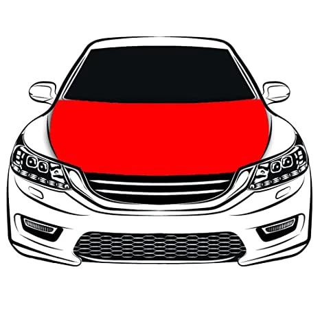 Red Car Hood Cover Flag ,Red Engine Banner,3.3X5ft,/6X7FT100% Polyester Elastic Fabrics Can be Washed by flagsshop