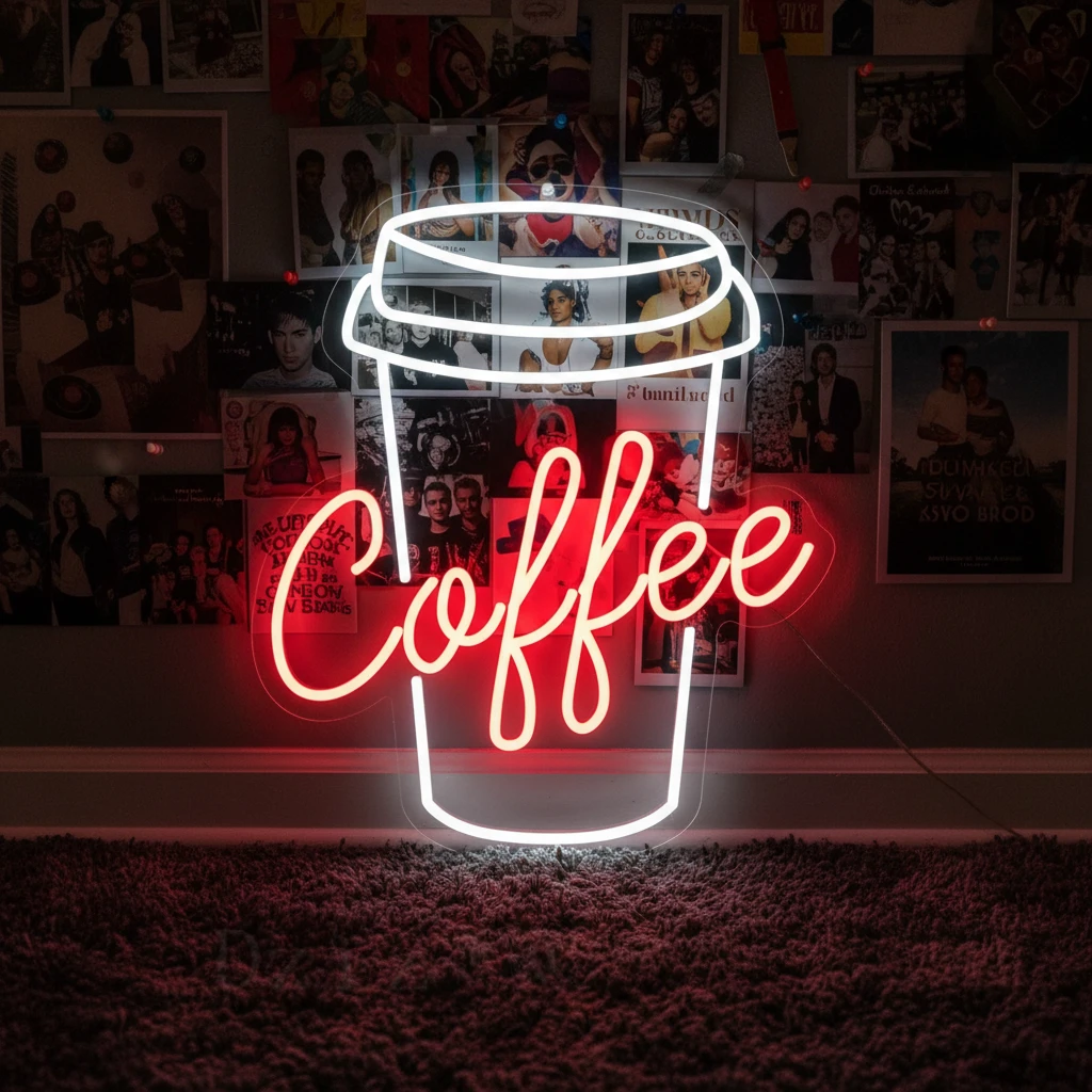 Coffee Led Neon Sign for Bar Decor by Neonchics