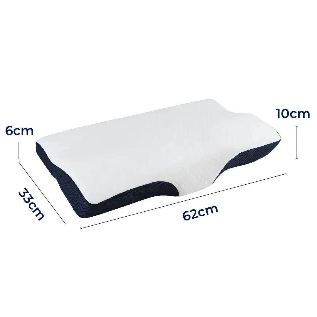RestAlign Memory Foam Neck Support Pillow | Contoured Alignment for Neck Pain Relief and Improved Sleep Quality Bowlift by Bowlift