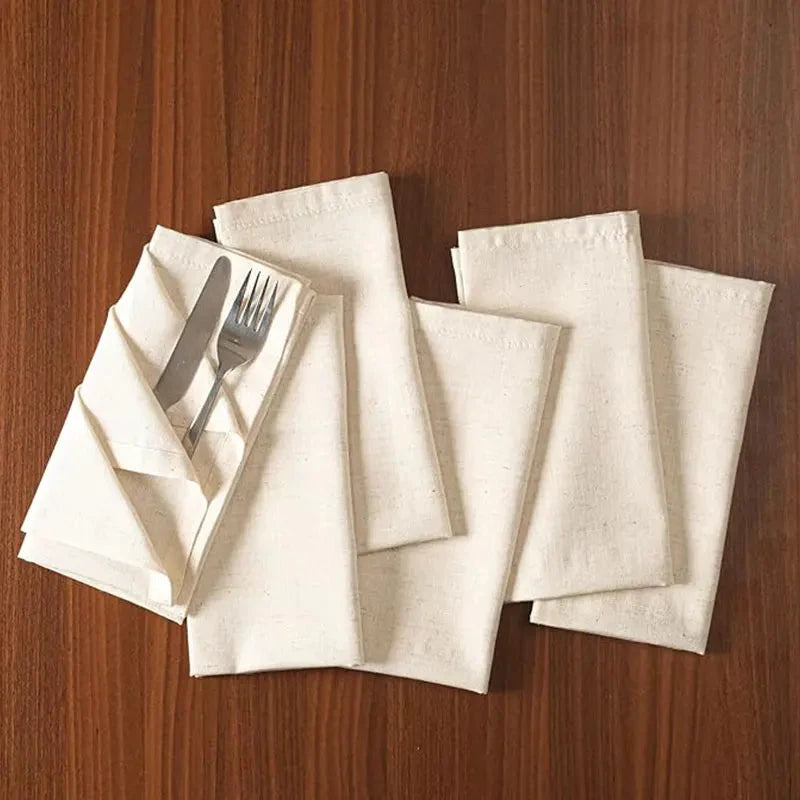 Reusable Polyester Tablecloth Napkins Thickened Durable Table Napkins by Bowlift