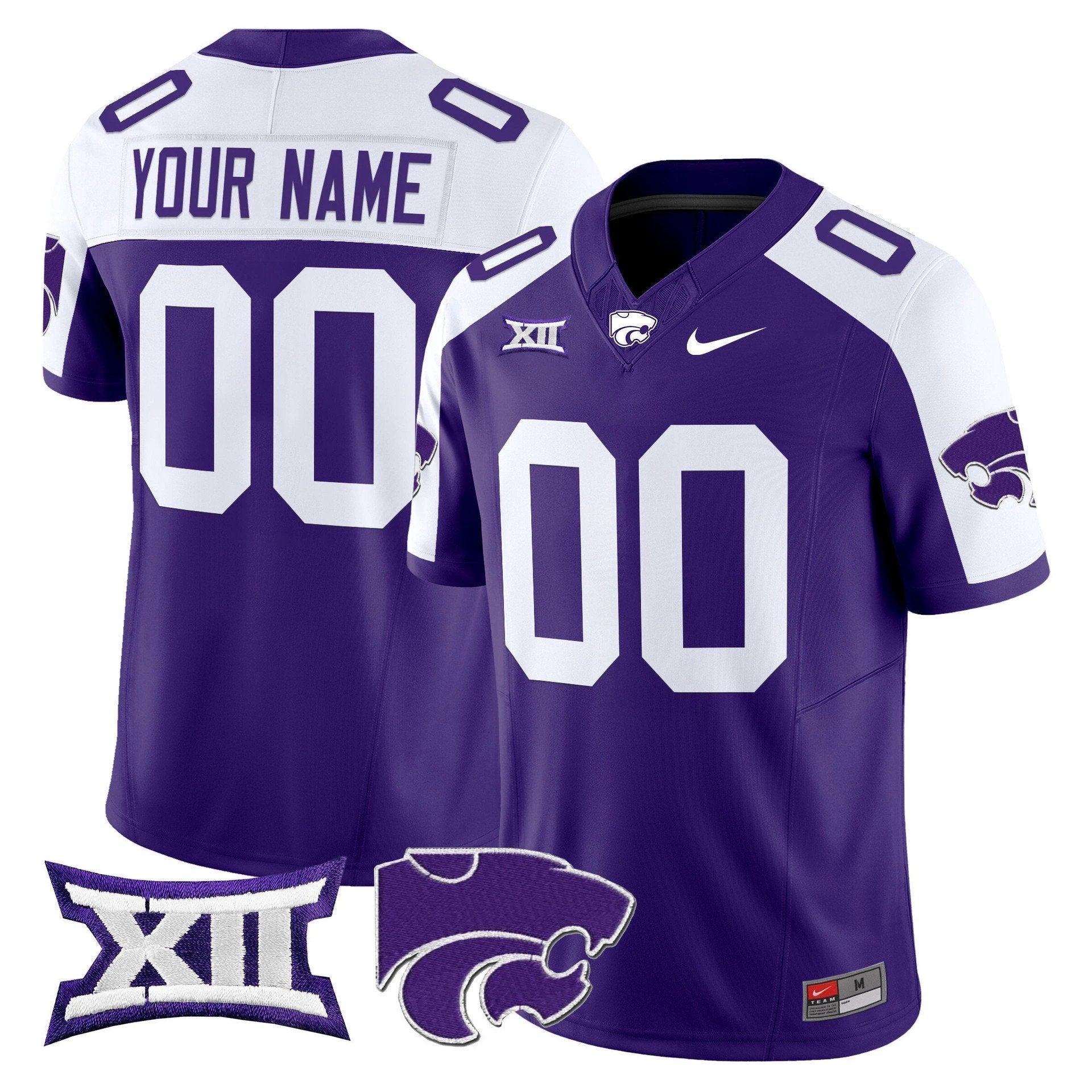 Custom Kansas State Wildcats Jersey Name, Number 2025 Limited Stitched Purple Alter by My Store