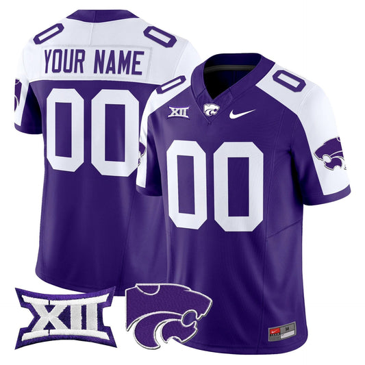 Custom Kansas State Wildcats Jersey Name, Number 2025 Limited Stitched Purple Alter by My Store