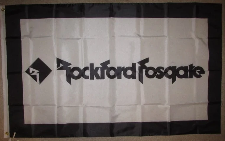 Rockford Fosgate Flag --3x5 FT Banner-100% polyester-2 Metal Grommets by flagsshop