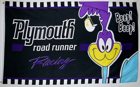 Plymouth Road Runner Racing Flag-3x5 ft by flagsshop