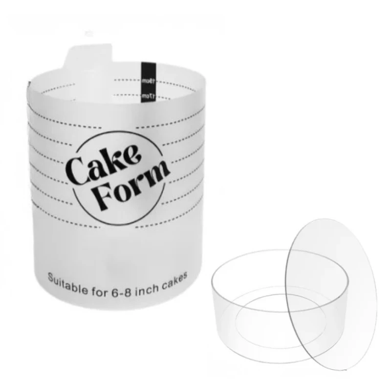 Round Adjustable Cake Ring Mold Acrylic Circle Baking Cake Ring by Bowlift