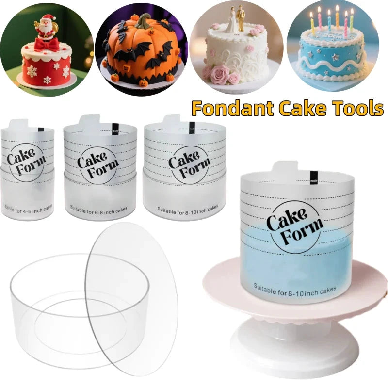 Round Adjustable Cake Ring Mold Acrylic Circle Baking Cake Ring by Bowlift