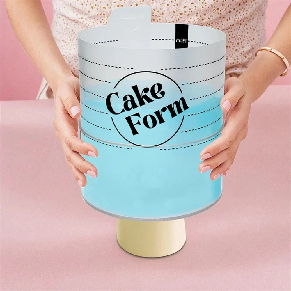 Round Adjustable Cake Ring Mold Acrylic Circle Baking Cake Ring by Bowlift