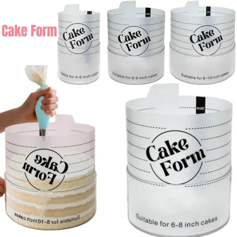 Round Adjustable Cake Ring Mold Acrylic Circle Baking Cake Ring by Bowlift
