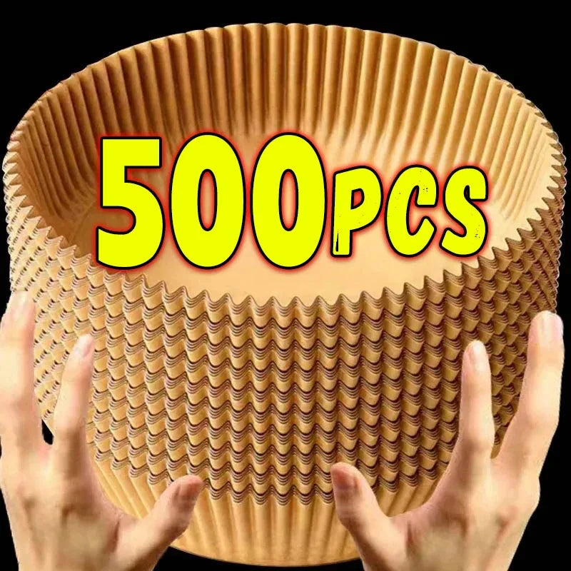 Round Air Fryer Paper Disposable Non-Stick Baking Papers Microwavable by Bowlift