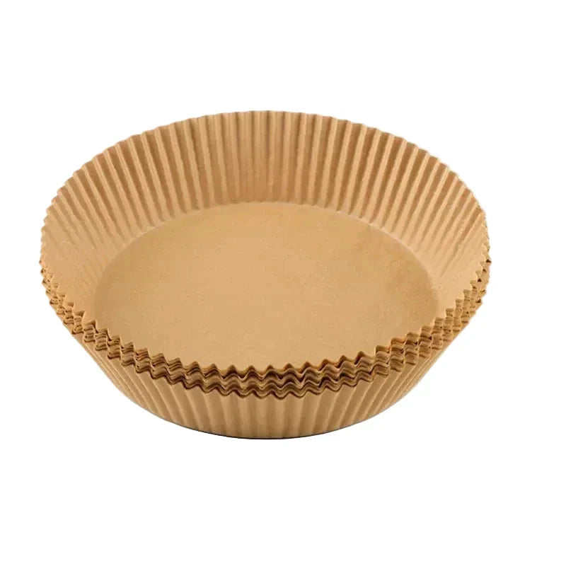 Round Air Fryer Paper Disposable Non-Stick Baking Papers Microwavable by Bowlift