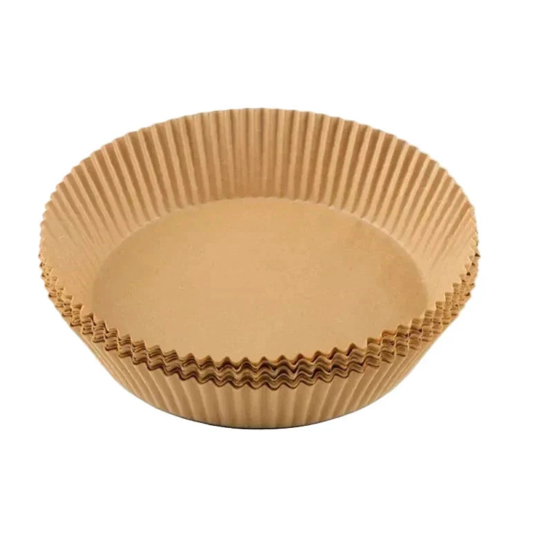 Round Air Fryer Paper Disposable Non-Stick Baking Papers Microwavable by Bowlift