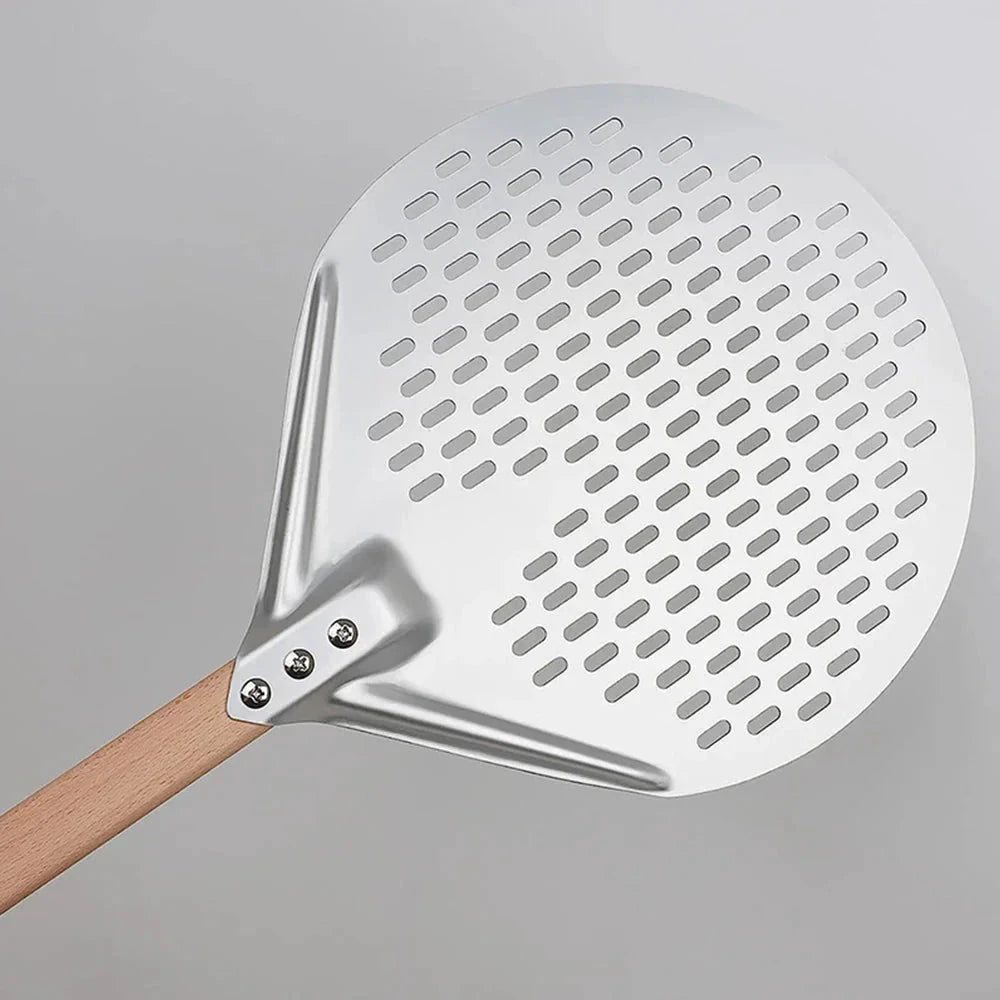 Round Pizza Turning Shovel Pizza Paddle with Wood Handle Pizza Shovel by Bowlift