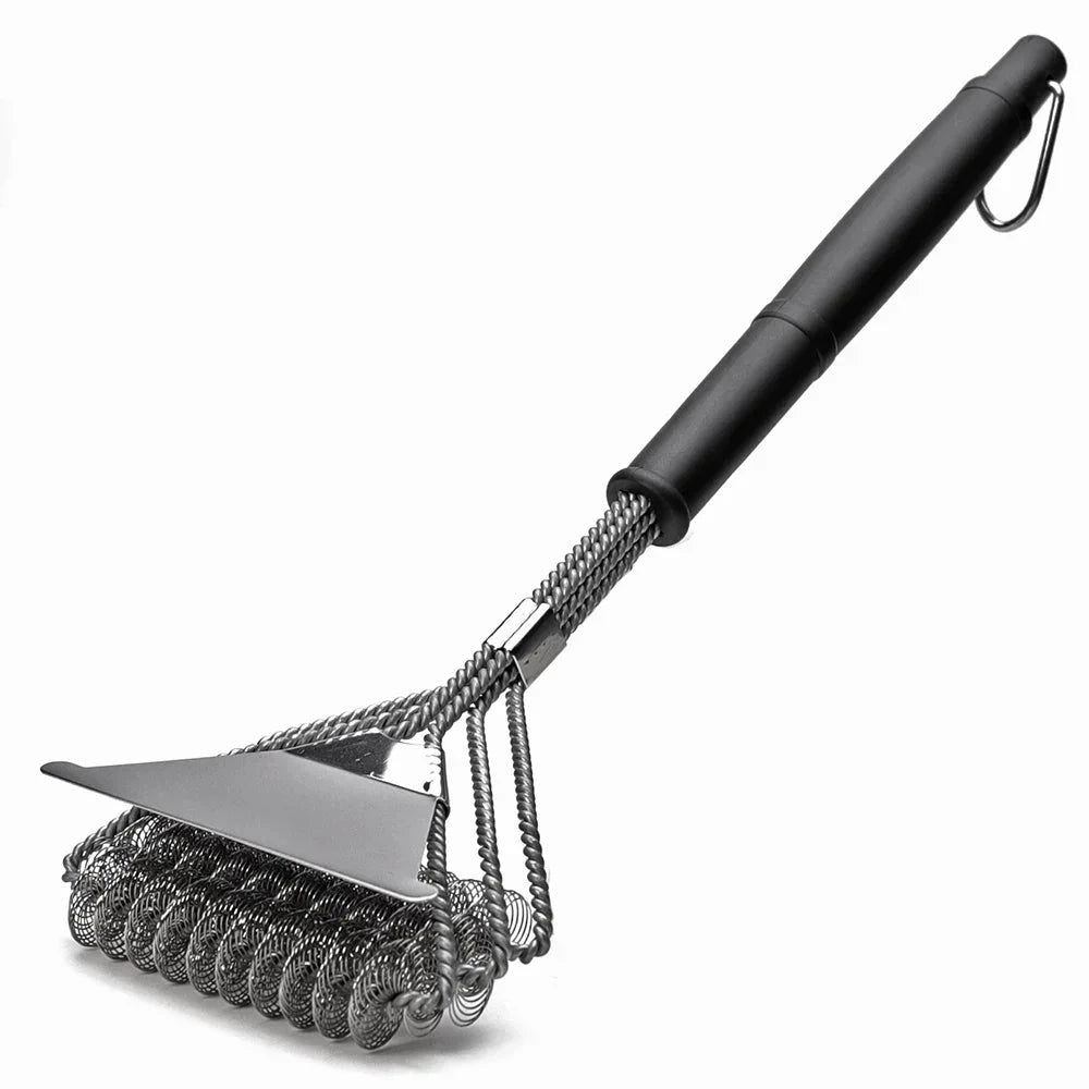 Rust Resistant Stainless Steel Bristle Free BBQ Grill Brush Cleaner by Bowlift