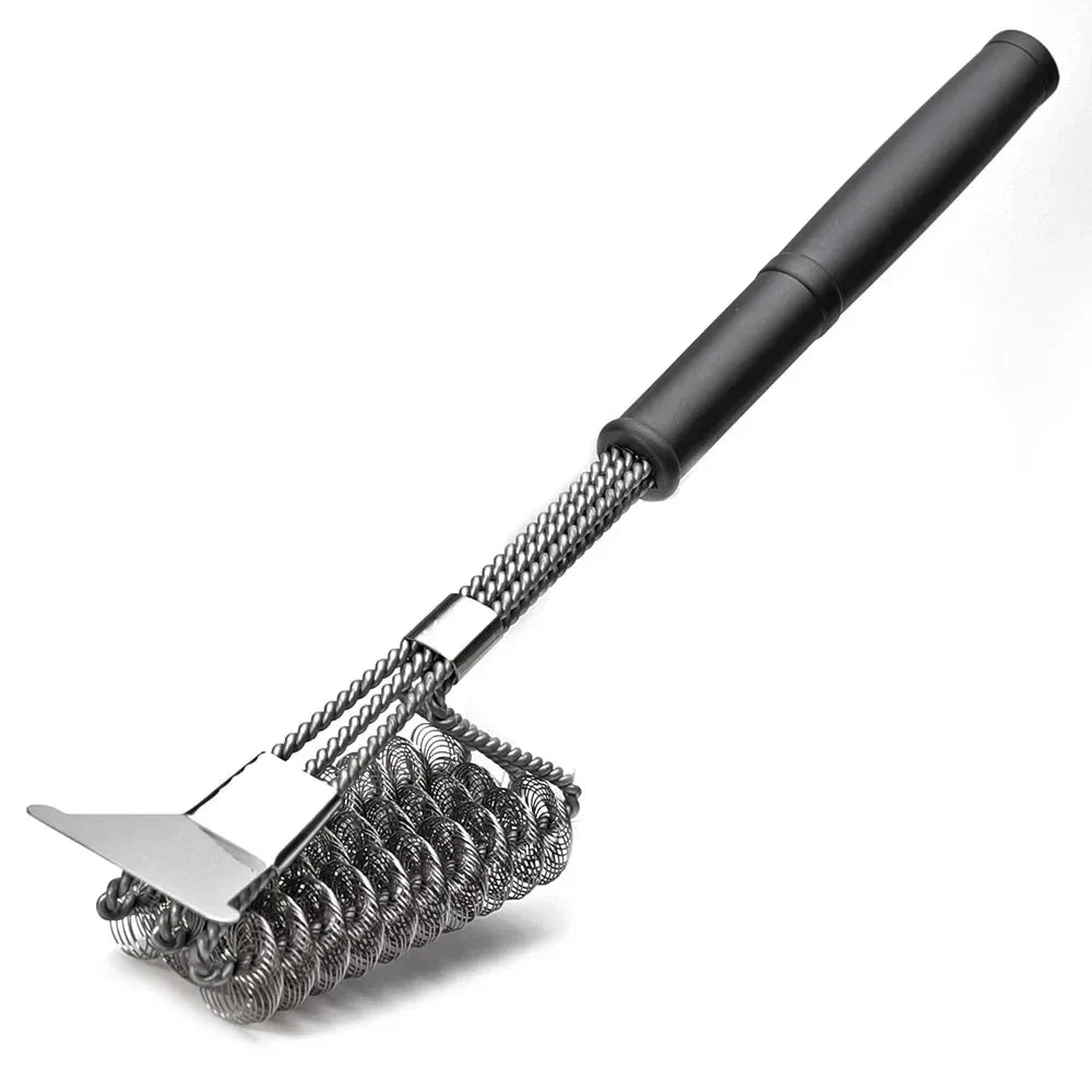 Rust Resistant Stainless Steel Bristle Free BBQ Grill Brush Cleaner by Bowlift