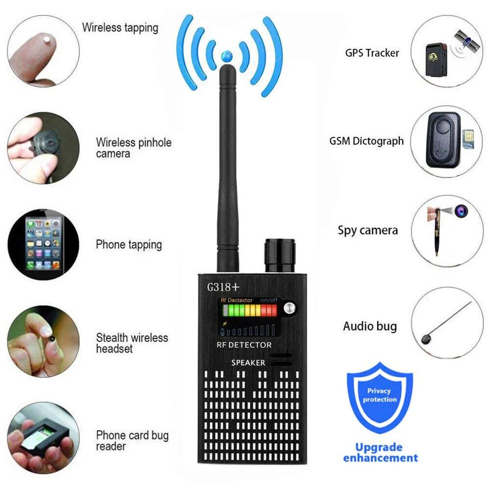 Spy Signal Bug Detector, HF Detector, Hidden Camera, Laser Lens, GSM GPS Device Finder by Bowlift
