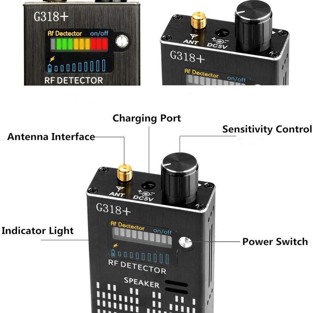 Spy Signal Bug Detector, HF Detector, Hidden Camera, Laser Lens, GSM GPS Device Finder by Bowlift