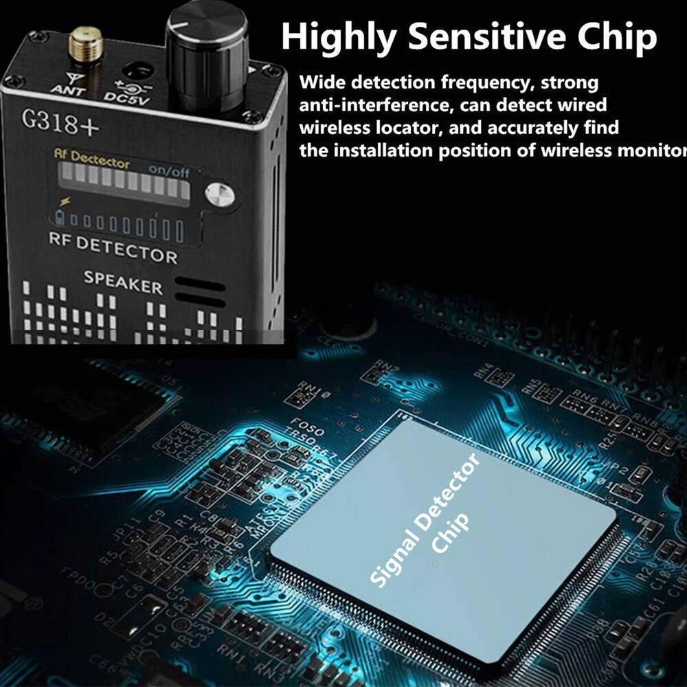 Spy Signal Bug Detector, HF Detector, Hidden Camera, Laser Lens, GSM GPS Device Finder by Bowlift