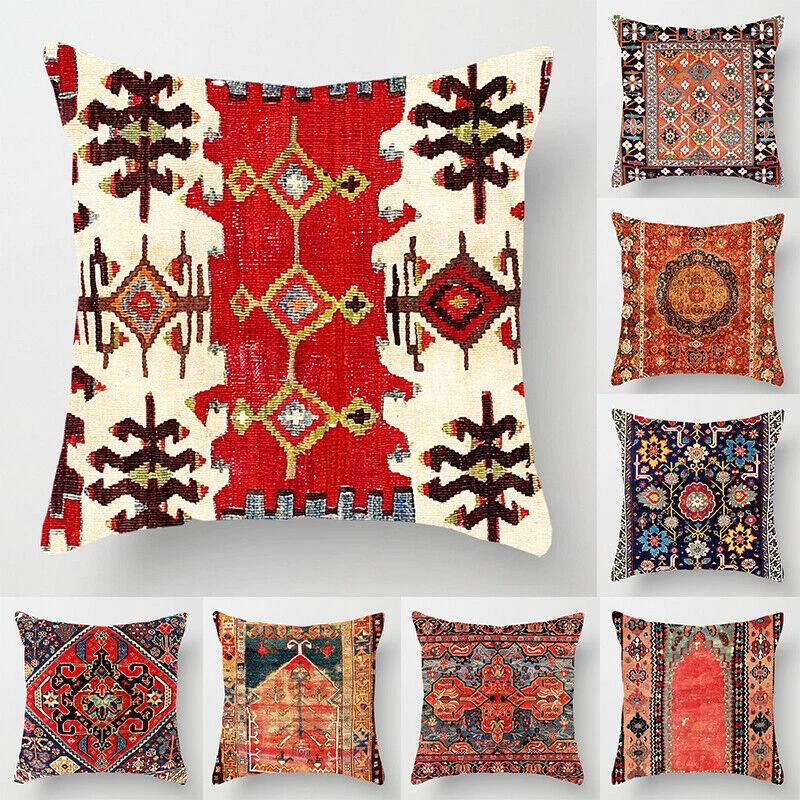 Ethnic Boho Mandala Print Linen Throw Pillow Case Sofa Cushion Cover Home Decor# Bowlift by Bowlift