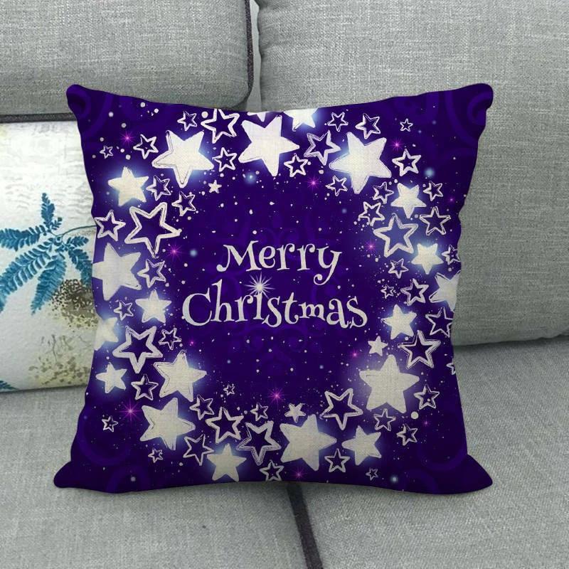 18" Cojines Merry Xmas Couch Throw Pillow Cover Case Home Sofa Decor Pillowslip Bowlift by Bowlift