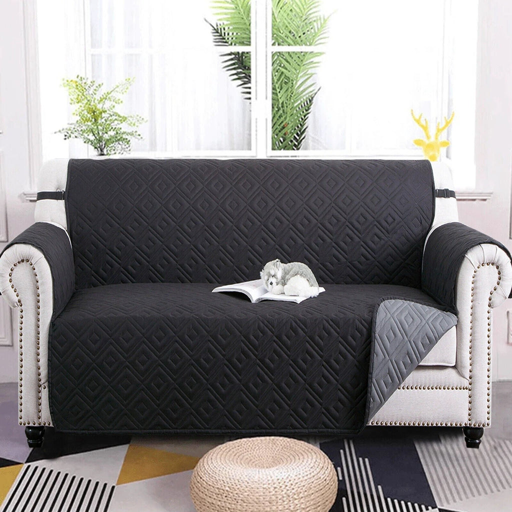 Quilted Sofa Cover Pet Protector Throw Waterproof Sofa Slip Covers 1/2/3 Settee Bowlift by Bowlift