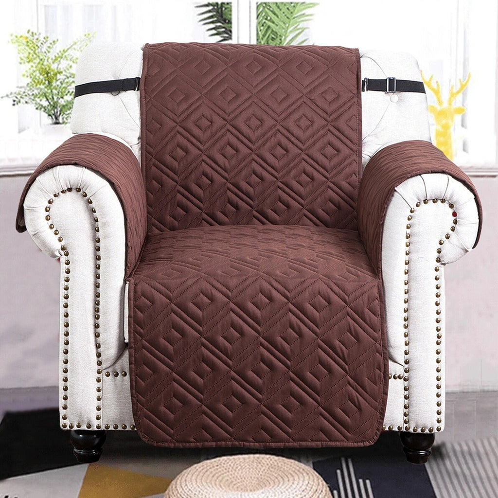 Quilted Sofa Cover Pet Protector Throw Waterproof Sofa Slip Covers 1/2/3 Settee Bowlift by Bowlift