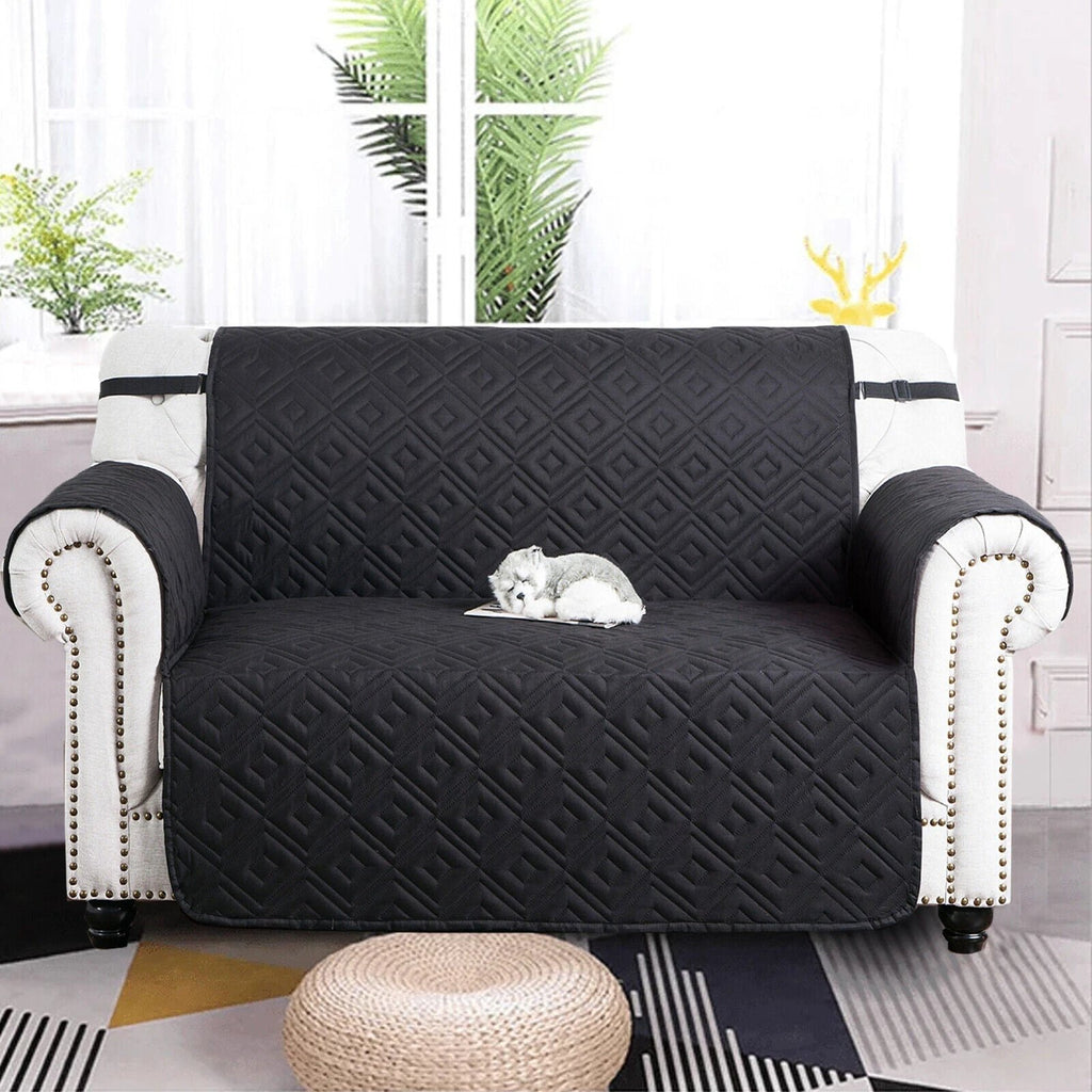 Quilted Sofa Cover Pet Protector Throw Waterproof Sofa Slip Covers 1/2/3 Settee Bowlift by Bowlift