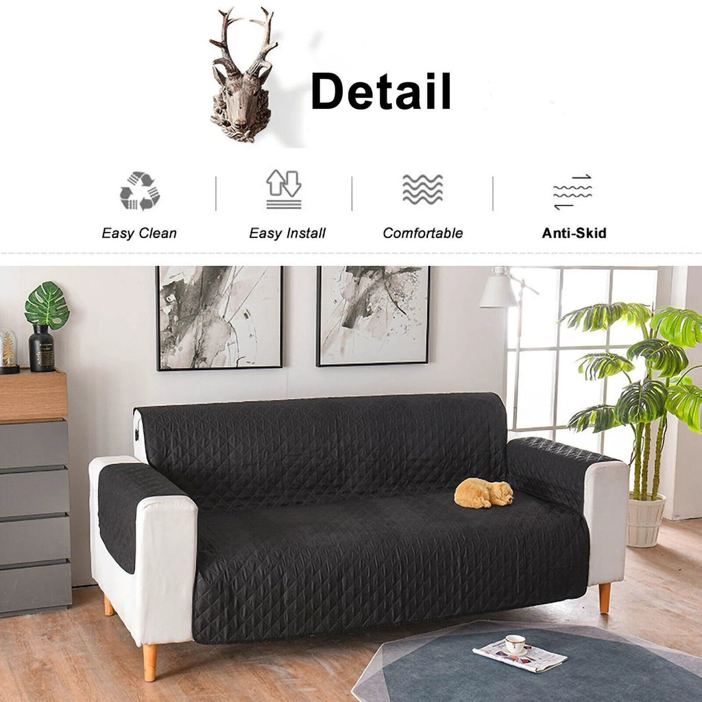 1/2/3 Seater Pet Sofa Protector Cover Quilted Couch Covers Lounge Slipcover Bowlift by Bowlift