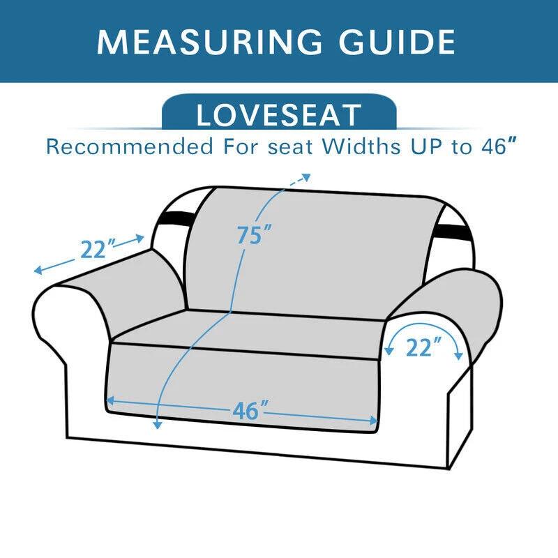 Quilted Sofa Cover Pet Protector Throw Waterproof Sofa Slip Covers 1/2/3 Settee Bowlift by Bowlift
