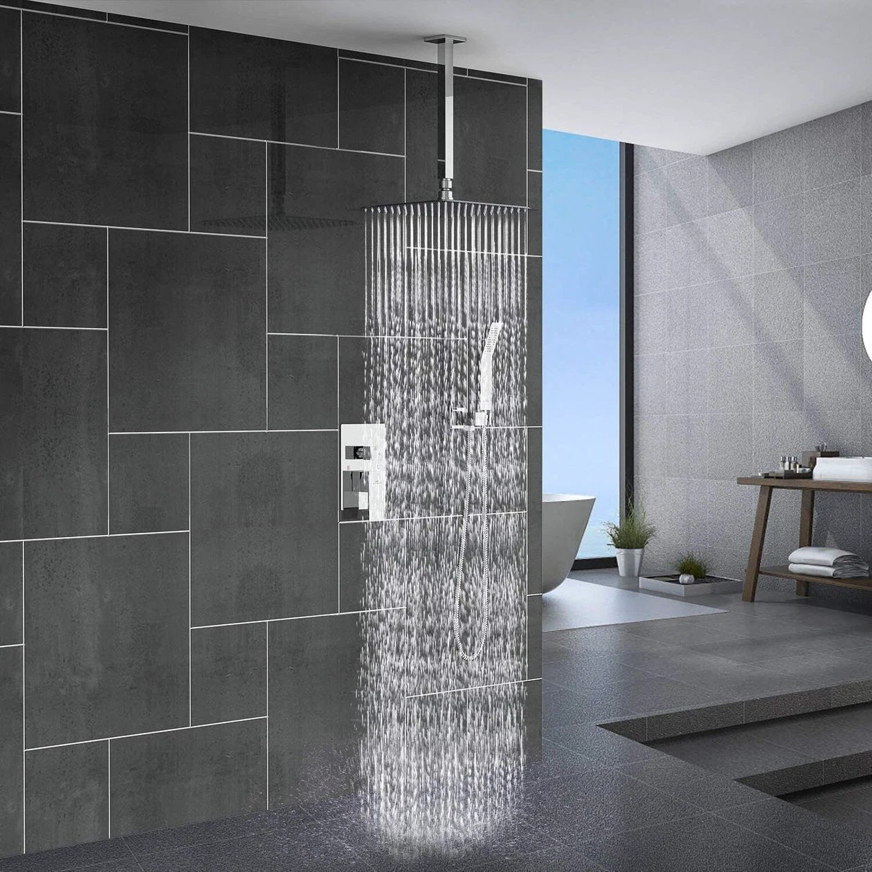 Thin Wall-Mounted Shower Head Bowlift by Bowlift