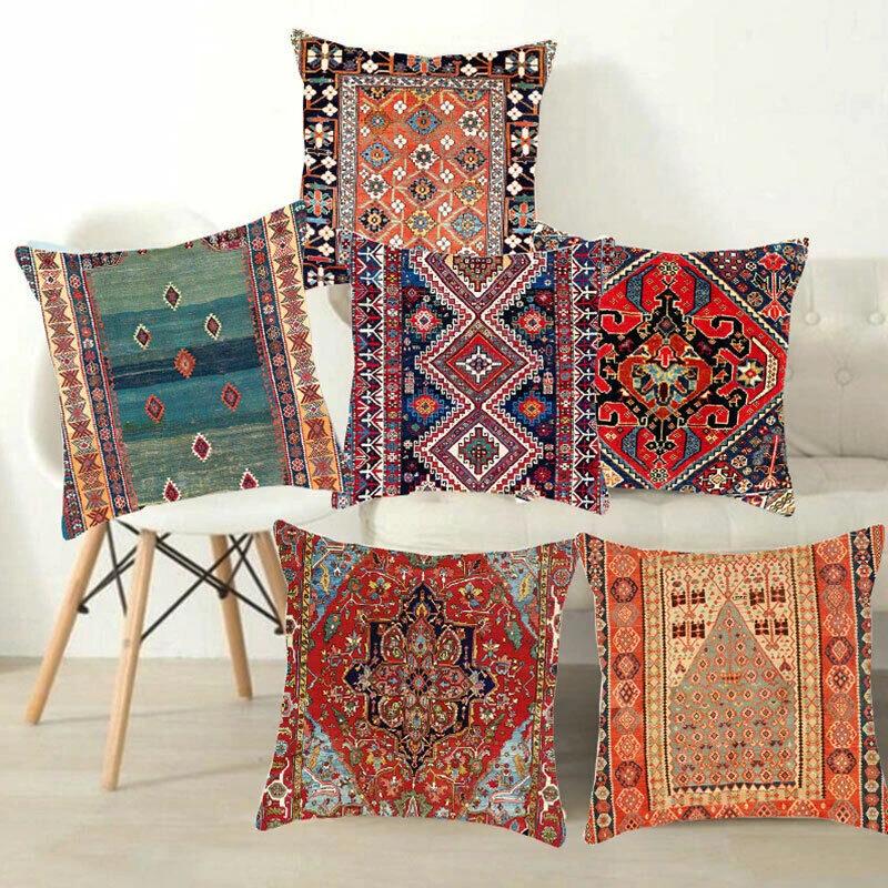 Ethnic Boho Mandala Print Throw Pillow Case Sofa Cushion Cover Home Decor Bowlift by Bowlift