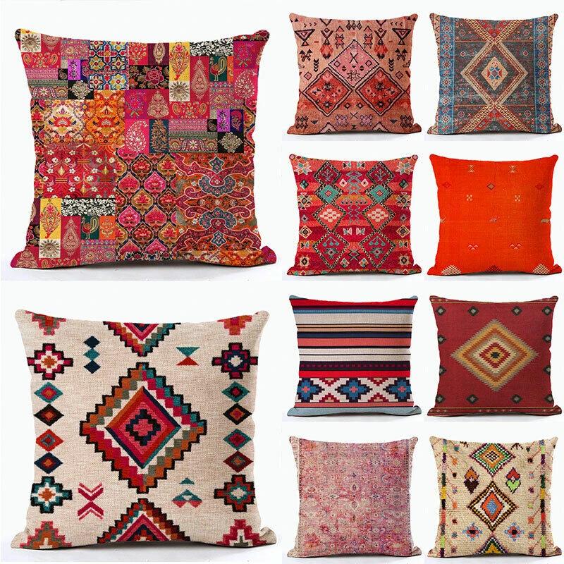 Ethnic Boho Mandala Print Throw Pillow Case Sofa Cushion Cover Home Decor Bowlift by Bowlift