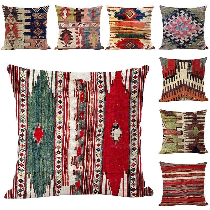 Ethnic Boho Mandala Print Throw Pillow Case Sofa Cushion Cover Home Decor Bowlift by Bowlift