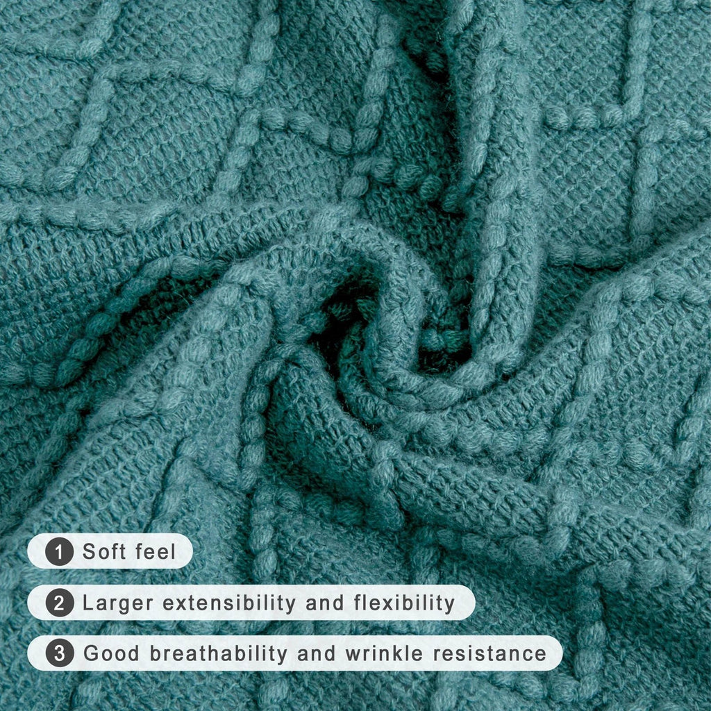Boho Knit Blanket Throw Tassel Plaid Travel Throw Large Blankets For Sofa Bed Bowlift by Bowlift