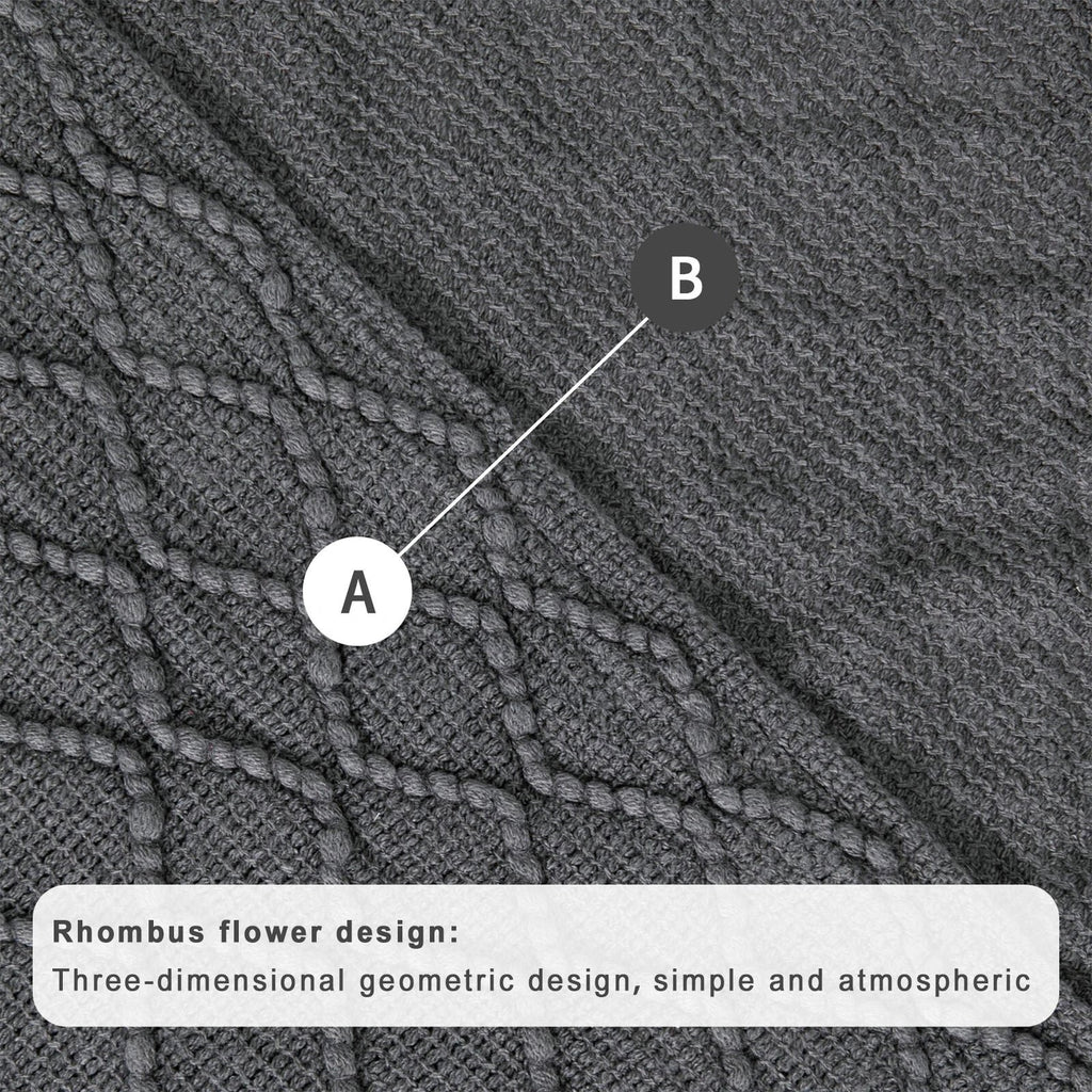Boho Knit Blanket Throw Tassel Plaid Travel Throw Large Blankets For Sofa Bed Bowlift by Bowlift