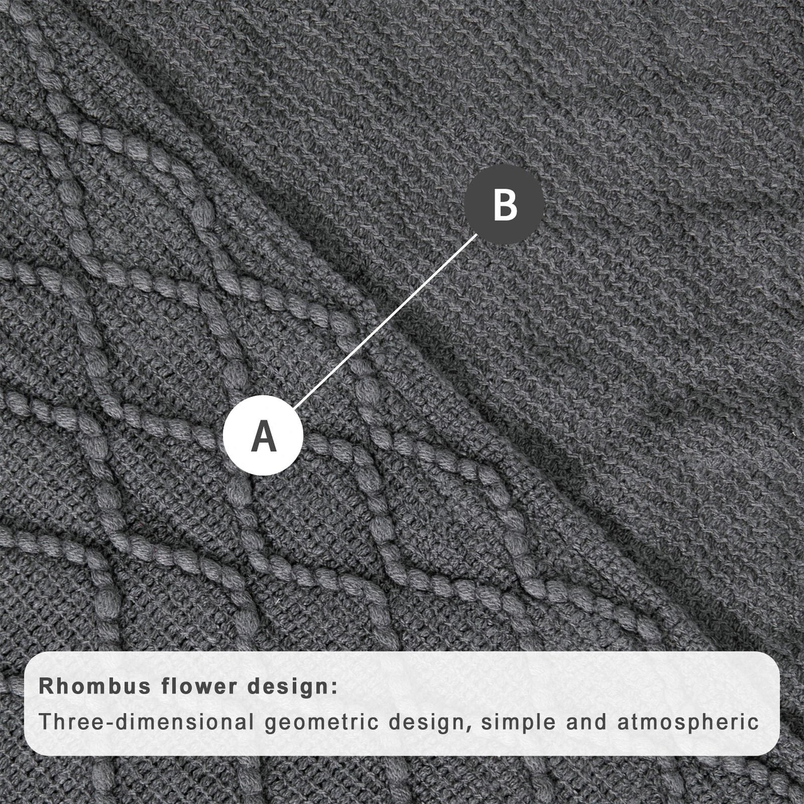 Boho Knit Blanket Throw Tassel Plaid Travel Throw Large Blankets For Sofa Bed Bowlift by Bowlift