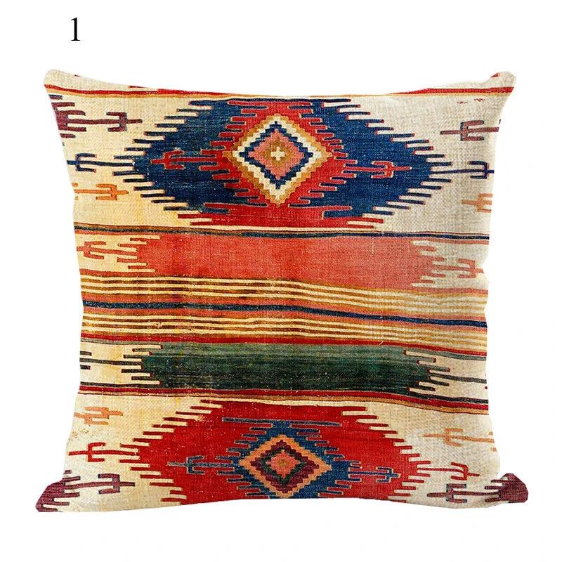 Ethnic Boho Mandala Print Throw Pillow Case Sofa Cushion Cover Home Decor Bowlift by Bowlift
