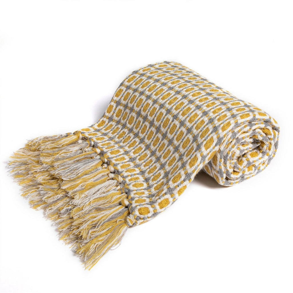Boho Knit Blanket Throw Tassel Plaid Travel Throw Large Blankets For Sofa Bed Bowlift by Bowlift