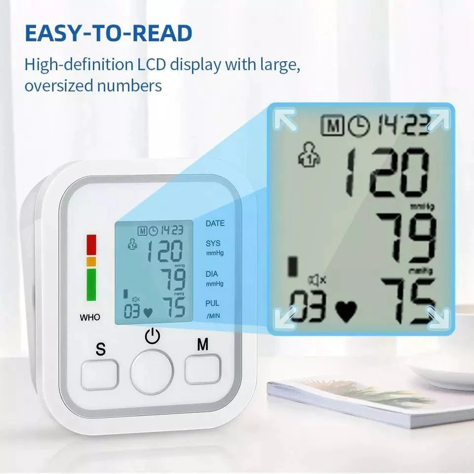 Digital Blood Pressure Monitor | Fully Automatic, Intellisense Technology & Memory Function for Home and Travel Use by BowLift