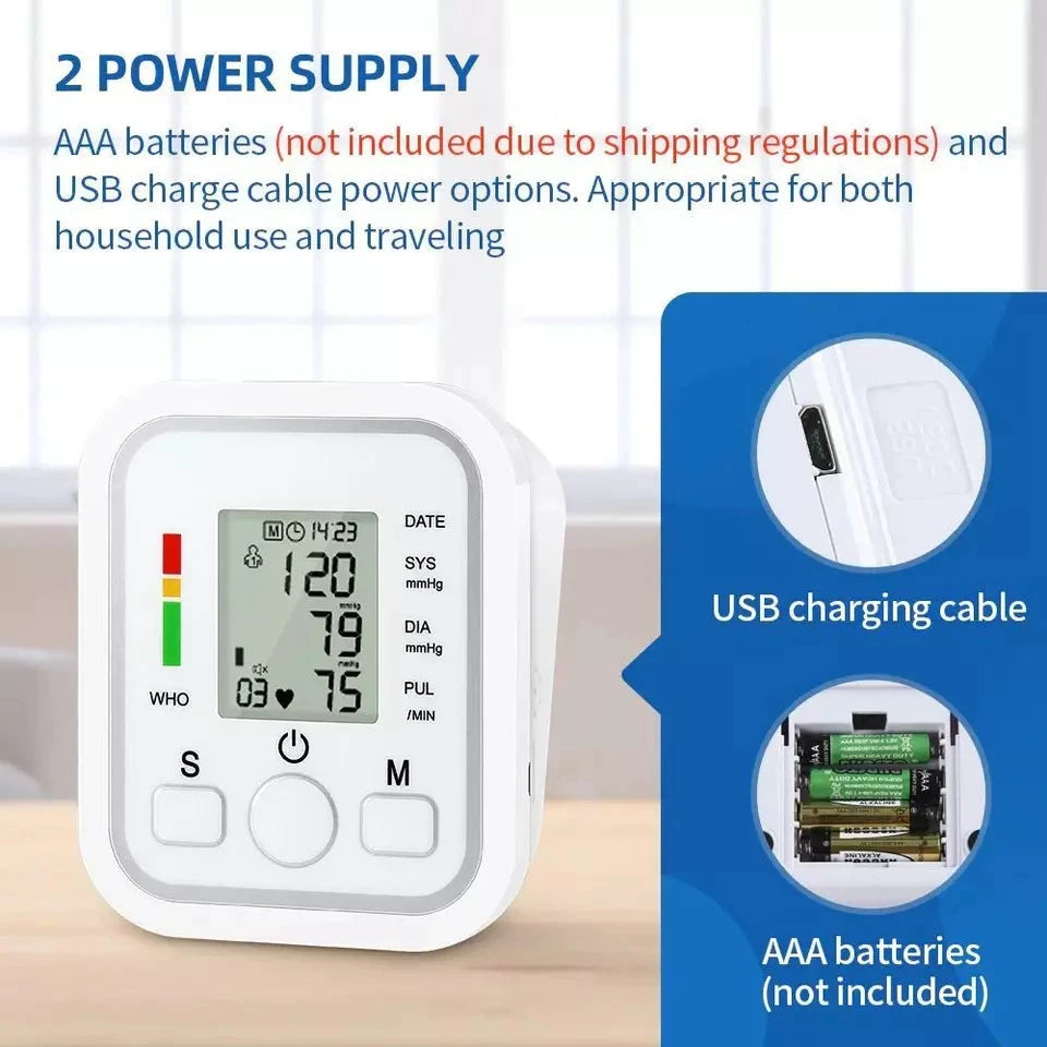Digital Blood Pressure Monitor | Fully Automatic, Intellisense Technology & Memory Function for Home and Travel Use by BowLift
